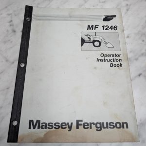 Massey Ferguson Mf 1246 Operator Instruction Manual Owners Guide Book Reference