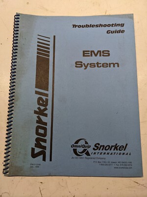 Snorkel Ems System Aerial Platform Troubleshooting Guide Repair Manual 1998