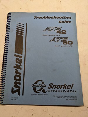 Snorkel Atb 42 50 1998 Troubleshooting Guide Repair Manual Aerial Platform