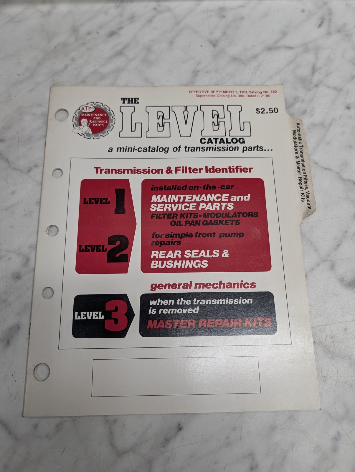 Atp Level Catalog No 460 Transmission Parts Manual List Book Maintenance Service