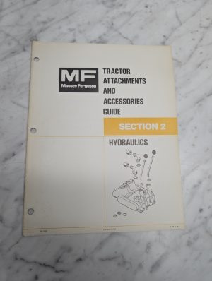 Massey Ferguson Tractor Attachments Accessories Section 2 Hydraulics Manual Book
