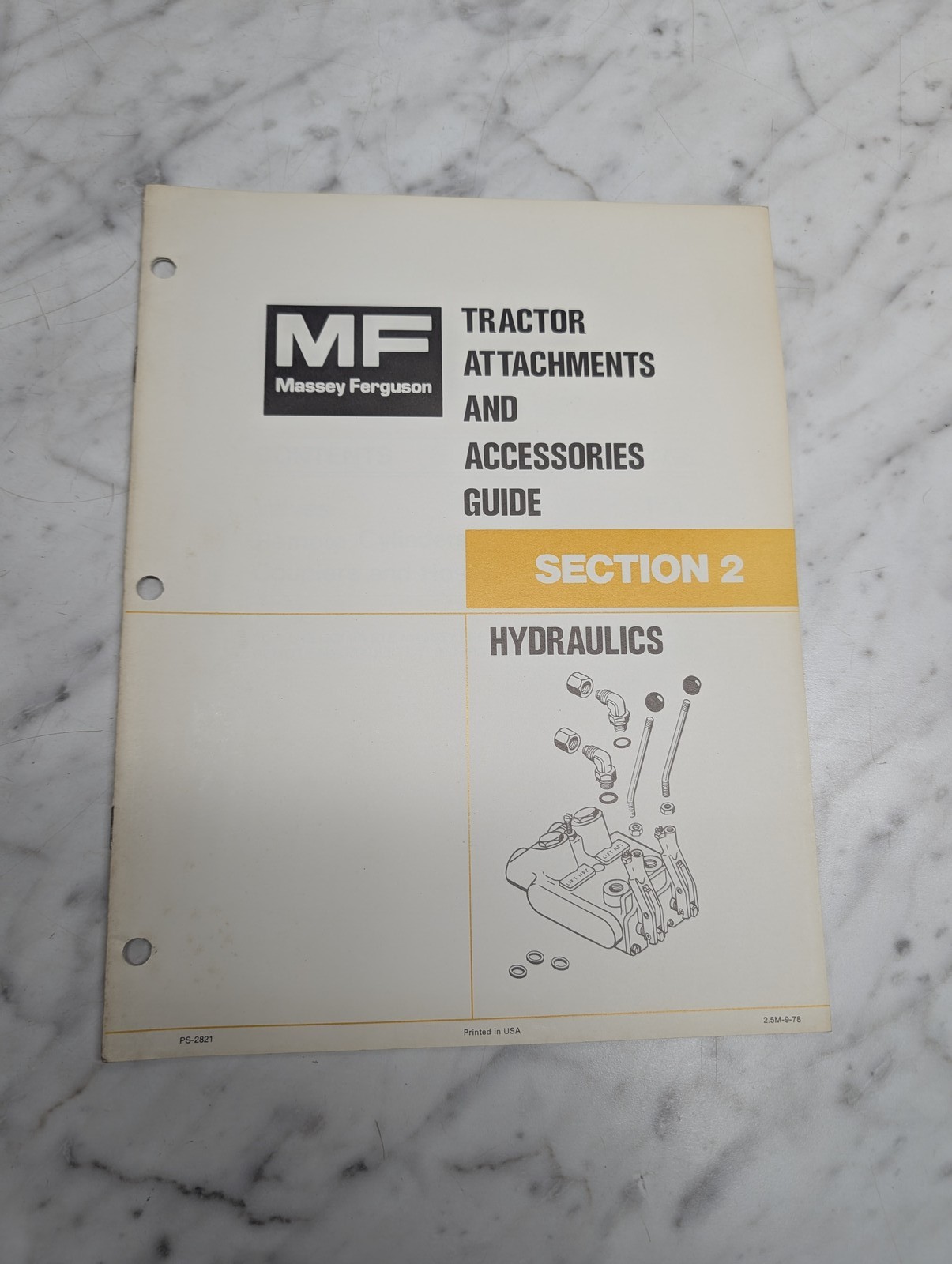 Massey Ferguson Tractor Attachments Accessories Section 2 Hydraulics Manual Book
