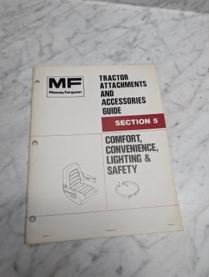 Massey Ferguson Tractor Attachments And Accessories Guide Section 5 Manual Book