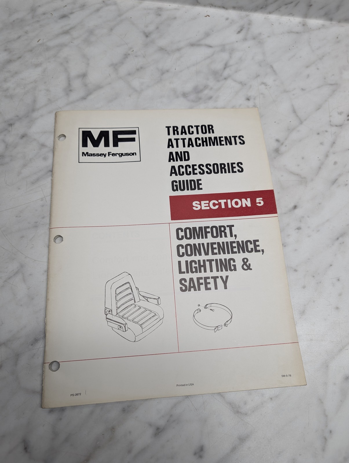 Massey Ferguson Tractor Attachments And Accessories Guide Section 5 Manual Book