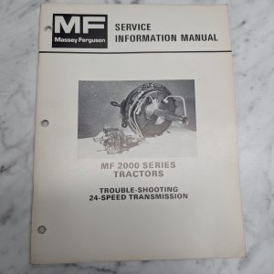 Massey Ferguson 2000 Series Tractors Service Information Manual Repair Shop