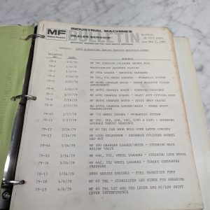 Massey Ferguson Mf Industrial Machines Dealer Service Bulletins 1979 Manual