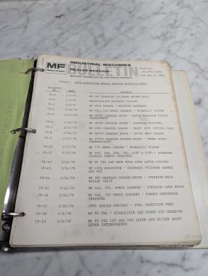 Massey Ferguson Mf Industrial Machines Dealer Service Bulletins 1979 Manual