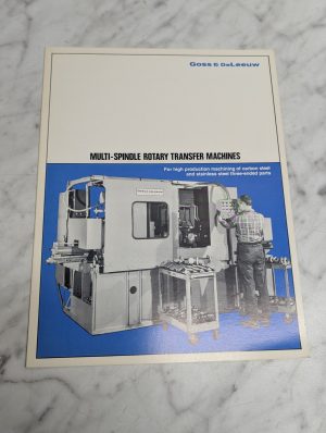 Goss Deleeuw Multi Spindle Rotary Transfer Machines High Production Machining Ca