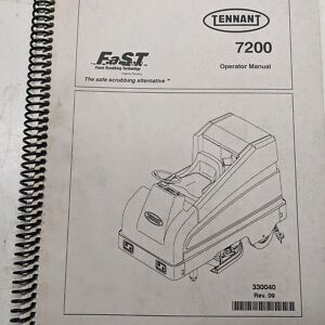 Tennant Operators Manual Owner Book 7200 Floor Scrubber 330040 2004