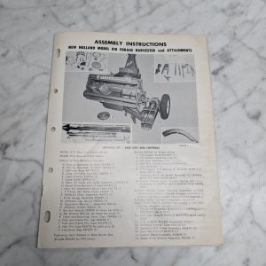 New Holland Nh Model 818 Forage Harvester Attachments Assembly Instructions