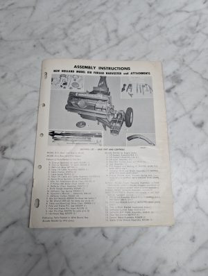 New Holland Nh Model 818 Forage Harvester Attachments Assembly Instructions