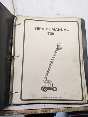 Fabtek Telescoping Boom Platform Service Manual & Parts List Book T-30