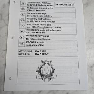 Krone Kw 5 52 4X7 6 72 02 7 82 Nr 150 304 456 00 Assembly Instructions