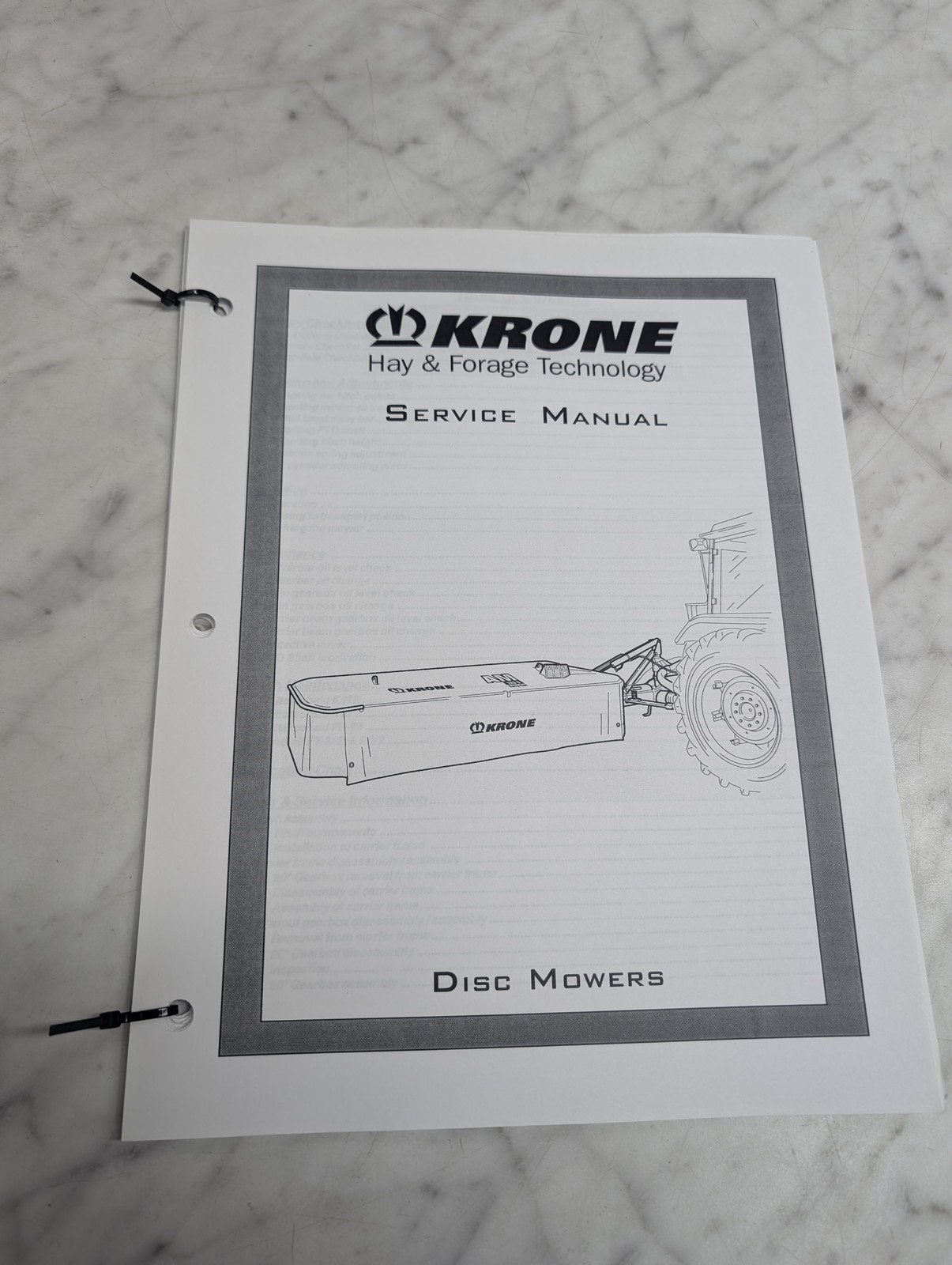 Krone Disc Mowers Service Manual Repair Maintenance Shop