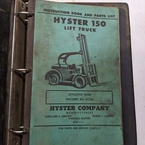 Hyster Parts Book Instruction Manual Lift Truck 150 1955 Service Repair List Rt