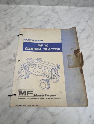 Massey Ferguson Mf 16 Garden Tractor Form No. 651 357 M91 Parts Book Manual