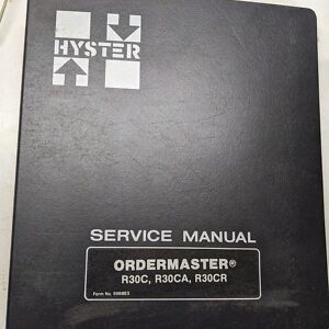 Hyster Service Manual Ordermaster R30C R30Ca R30Cr 1983 Fork Lift Truck