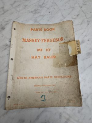 Massey Ferguson Mf 10 Hay Baler Form No 651 062 M93 Parts Book Manual