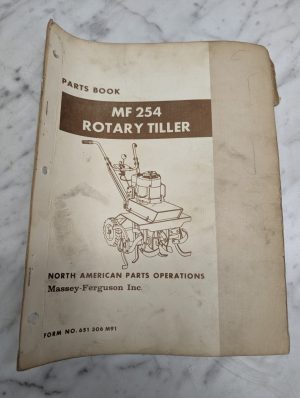 Massey Ferguson Mf 254 Rotary Tiller Form No 651 306 M91 Parts Book Manual List