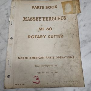 Massey Ferguson Mf 60 Rotary Cutter Parts Book Manual List Catalog