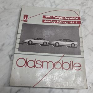 Oldsmobile 1991 Cutlass Supreme Service Manual Vol 1 Repair Maintenance Shop