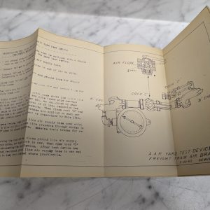 Instructions For Using Freight Train Yard Test Device A.A.R. Air Brakes 1960