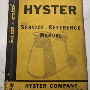 Hyster Service Reference Manual Bc Freighter Bt Tugster Repair Shop Book