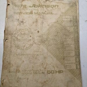Johnson Outboard Motor Service Manual 50R72 50Rl72 50Es72 50Esl72 50 Hp 1972