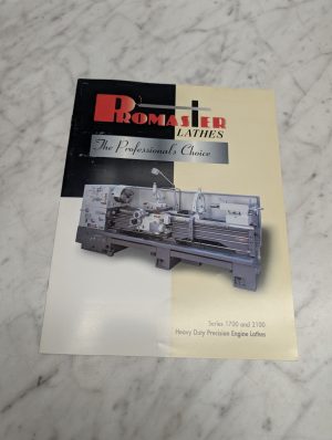 Promaster 2180 Series 1700 2100 Heavy Duty Precision Engine Lathes Catalog