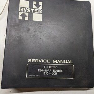 Hyster Service Manual Electric E30-40Ar E30Br E30-40Cr Fork Lift Truck 1986