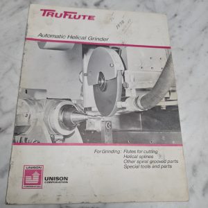Truflute Automatic Helical Grinder Unison Sales Brochure Literature