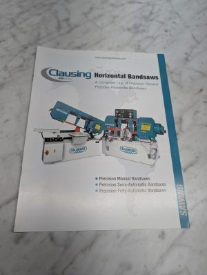 Clausing 600 Group Ms1318Sa Kc12Ax Horizontal Bandsaws Sales Brochure Literature