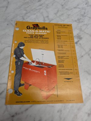 Graymills Clean O Matic Parts Washers Catalog Gm 65R 7 July 1979
