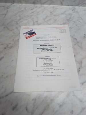 Henri Line Promill 230 Ls4 Cnc Controlled Moving Gantry Proposal Quotation S 106