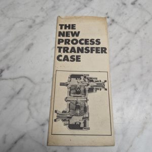 The New Process Transfer Case Soundfilm Information Booklet Manual
