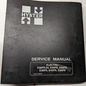 Hyster Fork Lift Truck Service Repair Manual E30Fr E35Fr E40Fr E45Fr E50Fr 1998