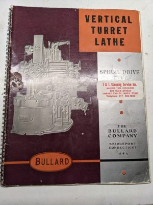 Bullard Sales Brochure Specifications Catalog Spiral Drive Type Lathe Turret