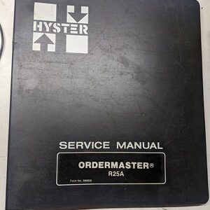Hyster Service Manual Ordermaster R25A 1982 599906 Fork Lift Truck Repair Shop