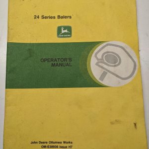 Jd John Deere Operators Manual Oem 24 Series Balers Om-E38936 H7