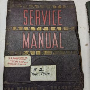 Warner & Swasey Service Manual Parts List Book Ram Turret Lathe #2 M-1330