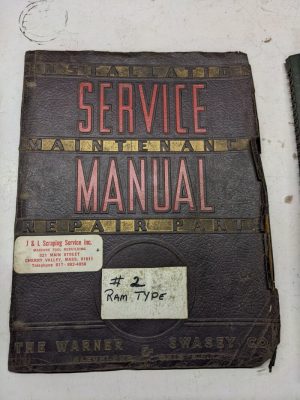 Warner & Swasey Service Manual Parts List Book Ram Turret Lathe #2 M-1330