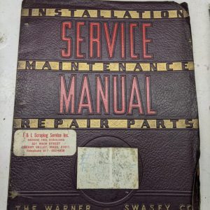 Warner & Swasey Service Manual Parts List Book Turret Lathe #3 M-1200