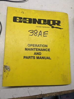 Condor Calavar Operation Maintenance Parts Manual List 38Ae Work Platform