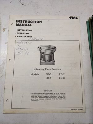 Fmc Instruction Manual Installation Maintenance Part Feeder Eb- 01 1 2 3 Models