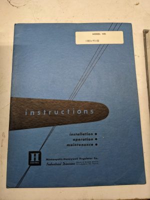 Honeywell Instruction Manual Operation Maintenance Model 105C4 Brown Pyr-O-Vane