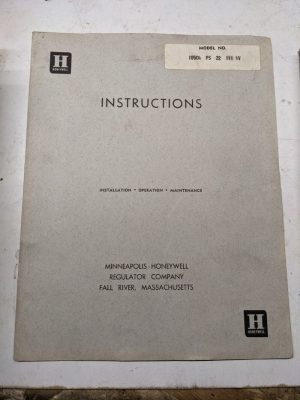 Honeywell Instruction Manual Operation Maintenance Model 105 C4 Brown Pyr-O-Vane