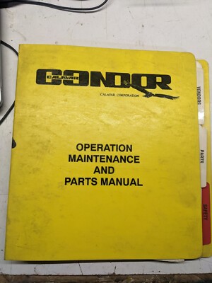 Condor Calavar Operation Maintenance Parts Manual List 2548 Skylift 1992