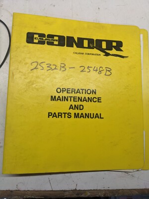 Condor Calavar Operation Parts Manual List 2532B 2548B Platform 1993 Work Aerial