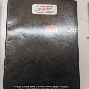 Warner Electric Clutches Brakes Controls Sales Catalog Specs Brochure 1963