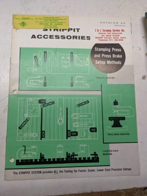 Strippit Type Catalog Sales Brochure Specifications Price List Hole Punching Ac